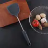 Frigideira antiaderente cabo de tubo pequeno espátula de silicone utensílios de cozinha domésticos colher de fritar cozimento anti-queimadura resistente a altas temperaturas frigideira antiaderente