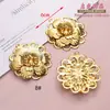 Peças de Flor de Ferro Vazadas com Designs de Dragão, Fênix e Borboleta, Flores Tridimensionais Grandes, Acessórios de Cabelo e Materiais de Decoração para Roupas Estilo Antigo DIY Feitos à Mão
