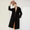 Gabardina de doble cara de lana pura para mujer, nuevo estilo otoño e invierno, con cuello de solapa, abrigo de lana moderno, abrigo para usar en capas en el trabajo