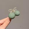 Primavera y Verano Nuevo Verde Perla Grande Pequeño Pinza de Agarre Acrílico Redondo Bola Horquilla Accesorios para el Cabello Cabeza Pinza Tiburón