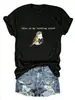 Esta é a minha camiseta casual de algodão colorida de manga curta para mulheres, para observação de pássaros, Amazon eBay site independente, moda divertida