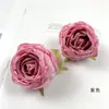Flor Artificial com Bordas Queimadas, Cabeça de Rosa, Flor Falsa DIY com Borda Queimada, Material de Flor para Pente Vintage, Pequeno Ornamento para Cena de Casamento