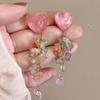 Brincos de borla longos estilo Chanel 2023 novo emagrecimento de alta qualidade da moda Pérola retro estilo Hong Kong brincos de rosto redondo