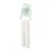 Conjunto de Yoga de Sensación Desnuda Sin Costuras para Mujer Alta Elasticidad Sin Enrollarse Secado Rápido Transpirable Gimnasio Pilates Deporte Conjunto de Dos Piezas para Mujer