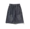 Shorts de Mezclilla con Estampado de Estrella Americana Vintage para Hombre Verano Delgados Rectos Sueltos Cinco Bolsillos Pantalones Vibra Americana Marca de Moda