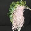 No. 2 manojo de hojas de cacahuete con tela impresa con serigrafía de seda de hierba rama larga hojas de cacahuete decoración de pared para salón de bodas flor artificial arreglo de flores para guía de carretera