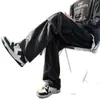Calça Jeans Workwear Masculina Estilo Americano 2023 Outono Inverno Nova Marca Tendência Calça Casual Reta Moda Larga Perna Larga Longa Tendência