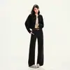 Naranja Juvenil # Elegante y moderno traje de mezclilla para mujer, adelgazante y favorecedor, casual y versátil, con chaqueta y pantalones de pierna recta