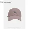 Boné de Baseball Bordado com Letra Simples Estilo Coreano para Mulheres, Primavera e Verão, Circunferência da Cabeça Grande, Chapéu de Sol Casual Versátil
