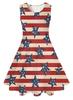 Venta Caliente Transfronteriza Casual Holgado Estrellas de Amor Americanas Impresión Digital 3D Dulces Niñas Sin Mangas Vestido de Princesa