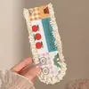 Estilo Coreano Bordado Floral Flequillo Pegatina Mágica Alargado Adorno de Encaje Lavado Facial Fijar Cabellos Sueltos Accesorio Versátil para el Cabello Femenino