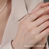 Anillo de plata fina Chen Mo plata esterlina anillo de diseño de nicho de moda Perla Coreana joyería roja de red al por mayor