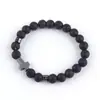 Pulseira de joia Amazon europeia e americana pinho azul com cruz pedra natural pulseira de contas feita à mão joia feminina atacado