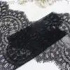 Ribete de Encaje de Pestañas Tanglong Negro Suave y Liso Tejido de Punto por Urdimbre Estilo Étnico No Elástico para Lencería y Decoración de Vestidos