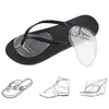 Chinelos almofada frontal antiderrapante para lixar o pé padrão borboleta chinelos adesivo transparente GEL chinelos meia almofada