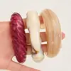 Pulsera de Borde Ancho con Superficie de Espejo de Venta Caliente Transfronteriza Europea y Americana, Pulsera Brillante Exagerada Personalizada, Pulsera de Resina Acrílica