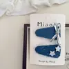 Nuevo Tejido Mezclilla Amor Lazo Geométrico Infantil Pasador de Pelo Pasador Pinza Lateral Pinza para Flequillo