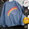 Sudadera para Hombre Primavera y Otoño con Capucha de Moda Ins Holgada Moda Estilo Hong Kong Cuello Redondo Felpa Otoño Pulóver de Pareja Top Chaqueta