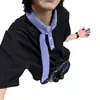 Gravata xadrez estilo americano Camisa P0L0 de manga curta náutica Camiseta com design unissex Verão Falso conjunto de duas peças Tops para casal