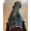 Pantalones vaqueros rectos de cintura alta para mujer 2024 Verano nuevos populares holgados pequeños estrechos de pierna ancha