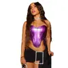 Ropa de mujer estilo europeo y americano, primavera y verano 2024, sexy, estilo Spice Girl, con tirantes metálicos, chaleco de tubo con cintura de espiga, chaleco pequeño para mujer.