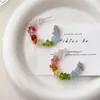 Aretes de Aro Irregulares de Piedra Natural/Verano Dopamina Únicos de Nicho Coloridos para Mujer Nuevos Calientes