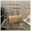 2025 Elegante Bolsa de Ombro Transversal Quadrada Pequena para Mulheres, de Grande Capacidade, para Outono e Inverno, Simples com Detalhe de Cinto