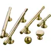 Tirador Moderno Minimalista Dorado para Cajón, Tirador de Puerta de Armario de Alto Nivel Electroplateado Estilo Francés, Perilla Redonda de un Solo Agujero Estilo Nórdico de Lujo Ligero