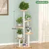 Estante de Flores de Hierro para Sala de Estar, Estante de Flores de Pie para Balcón, Soporte para Macetas de Suculentas y Plantas Verdes, Estante de Almacenamiento de Piso Multicapa para Interiores