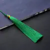 13cm Contas Douradas Círculo Duplo Puxador Envolto em Fio Dourado Pingente de Franja Franja Pingente de Franja de Seda Poliéster Pingente de Leque Estilo Antigo Pingente de Carro Presente