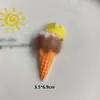 Grande Comida Brincar Sorvete Cone Resina Simulação Acessórios DIY Desenho Animado Geladeira Celular Capa Acessórios Para Cabelo Patch