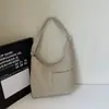 Bolsa transversal minimalista casual de nicho, bolsa tote de grande capacidade para o trabalho, cor sólida, estilosa, personalidade artística, bolsa de ombro único