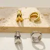 Brincos de metal da moda de alta qualidade, simples e elegantes, acessórios de estilo de luxo discreto