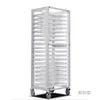 Carrito con Rejilla para Bandejas de Horneado de Aleación de Aluminio Comercial Cerrado de 18 Niveles para Pan Rack para Moldes de Pastel Rejilla para Bandejas de Horneado Carrito para Hornear Pasteles