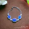 Atacado Banhado a Prata Inlaid Calcedônia Rosa Gelo Pulseira Nova Moda Ágata Branca Versátil Pulseira de Jade Joia Presente