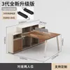 Um Conjunto Completo de Mesas e Cadeiras de Escritório, uma Mesa Dupla Simples e Moderna para Funcionários, uma Estação de Trabalho para Quatro Pessoas e uma Mesa de Computador