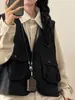 Chaleco de Trabajo Retro Japonés con Múltiples Bolsillos para Hombre, Chaqueta sin Mangas de Marca de Moda para Vestir en Capas, Chaleco Casual Versátil para Primavera y Otoño