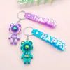 1051 # Chaveiro Urso Espacial Criativo com Espelho, Pingente Requintado para Bolsa e Mala, Brinde de Evento Promocional