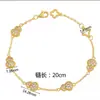 Pulsera de Calabaza Completa de Diamantes de Lujo Ligero, Forma de Trébol de Cuatro Hojas, Chapada en Oro, Sensación de Alta Gama, Pulsera Versátil Exquisita de Nicho que Realza el Tez, Estilo para Mujer
