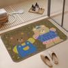 Tapetes de Piso de Lino con Dibujos Animados Listos para Usar, Tapetes de Piso para Baño del Hogar, Tapetes Absorbentes para Pies de Baño, Tapetes para Puerta de Entrada, Envío Directo