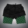 Pantalones cortos de playa de doble capa con estampado digital 3D de la serie Longzhu. Suministro caliente del comercio electrónico transfronterizo de Amazon.