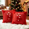 Fronha de travesseiro de pelúcia de Natal mais vendida internacionalmente com design bordado, travesseiro decorativo festivo, almofada de sofá, têxtil para casa