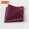 Bolsillo de la Camisa del Traje Bufanda Banquete de Bodas Negocios Poliéster Seda Bufanda Cuadrada Pequeña Pañuelo de Bolsillo Fábrica de Shengzhou Pañuelo Rayado para Hombres