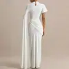 Saia de Cor Sólida Simples de Alta Qualidade Estreita Cobrindo a Cintura e o Quadril Estilo Dama Sexy Vestido Elegante Outono e Inverno Novo Estilo Transfronteiriço