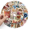 50 Piezas de Pegatinas Estilo Boho Ins Retro, Tejido Realista Creativo, Graffiti Fresco, Pegatinas para Papelería de Auriculares