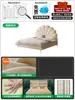 Cama Pétalo Francés Estilo Crema Cama Colgante Dormitorio Principal Cama para Niñas Cama de Princesa Dormitorio de Niñas Cama de Tela Moderna Simple