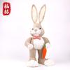 Figura de Animal Conejo de Paja Grande Hecha a Mano para Exportación, Regalo de Jardín de Infancia Estilo Bosque, Decoración del Hogar, Arreglo Pastoral