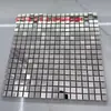 Pacote de Adesivos Decorativos Mosaico de Aço Inoxidável Metal Prata Escovado Superfície Espelhada para Pilares Balcões de Bar Paredes de Fundo de Restaurante