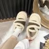 Pantuflas de Lana de Cordero y Algodón para Mujer, Calientes de Invierno, Suela Gruesa, para Interiores y Exteriores, Versátiles, Zapatos de Algodón para Mujer, Adecuados para Usar Afuera