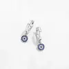 Hebilla de Oreja Transfronteriza Europea y Americana Hebilla de Oreja de Ojo de Diablo de Diamante de Plata S925 Pendientes de Moda Pendientes de Estilo Europeo y Americano